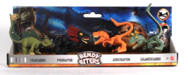 Mattel Jurassic World Dominion 4 Pack Bendy Biters Dinosaur Figures Age 3 &amp; Up - £32.24 GBP