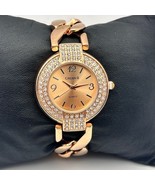 GRUEN II Rose Gold Crystals Women’s Quartz Watch Working New Battery - $16.70 CAD