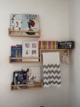 Gneric Floating Shelves For Wall, Burlywood Nursery Book Shelves, 15.7, 4 Pack - £33.48 GBP