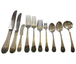 Basket of Flowers by Tuttle Sterling Silver Flatware Dinner Service Set 88 pcs - $8,662.50