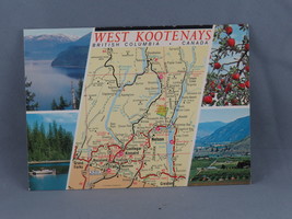 Vintage Postcard - West Kootenay Map Attractions - Traveltime - $20.53 CAD