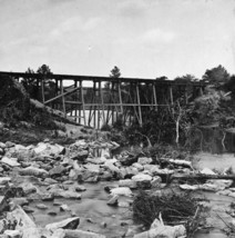 Railroad Trestle Bridge over River - Petersburg, VA - 8x10 US Civil War Photo - £6.93 GBP