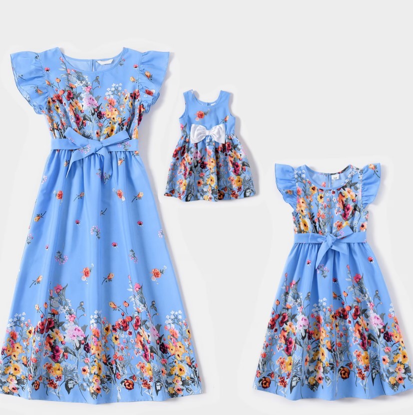 Primary image for LILY Bohemian Floral dress, Matching Dresses, Mommy and me matching outfits