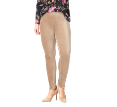 Susan Graver Knit Corduroy Straight Leg Pull-On Pants- MUSHROOM, XL - £22.46 GBP