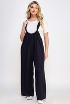 Women&#39;s French Terry Wide Leg Jumpsuit Overalls - $71.28 CAD
