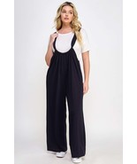 Women&#39;s French Terry Wide Leg Jumpsuit Overalls - $71.28 CAD