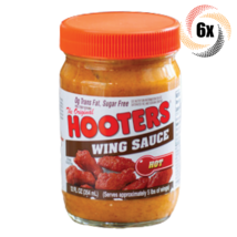 6x Jars The Original HOOTERS Wing Sauce HOT | 12oz | Thrill On The Grill... - £47.26 GBP