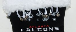 NFL Licensed Atlanta Falcons Christmas Stocking Bells Snowflakes Logo image 4