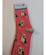 Happy Tails Yorkie Socks Pet Lovers One Size Fit Most - $224.48 MXN