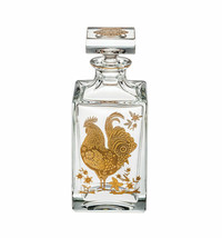 VISTA ALEGRE - Golden Rooster - Whisky Decanter - Handmade Crystal - £321.67 GBP