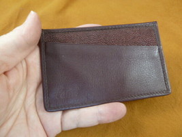 (EL1-4) chestnut brown Stingray Leather hide SKIN Hide card holder wallet Parni - £16.90 GBP