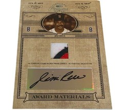 Jim Rice Auto Logo Game Used Jersey Patch Autograph Red Sox /14 HOF 04 Treasures - £232.55 GBP