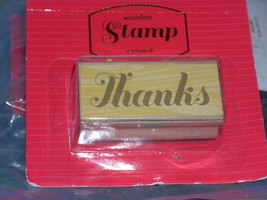wood ink stamp:&quot;Thanks&quot; Brand new in packaging - $2.60 CAD