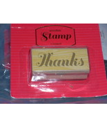 wood ink stamp:&quot;Thanks&quot; Brand new in packaging - $35.74 MXN