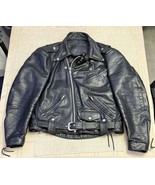 Vintage Harley Davidson Motorcycle Jacket Men’s L/XL Sz. 44 Black Leather - $9,173.77 MXN