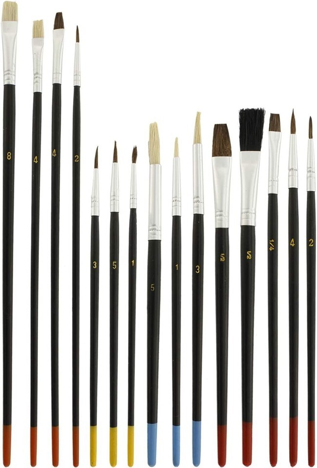 Set of 30: 15 Piece Artist Paint Brush Sets, All Purpose Oil Watercolor Acrylic Item image 5