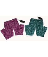 90 Degree Aqua or Fuchsia Leopard Yoga Athletic Capri Leggings Wms NWT M... - $54.69 CAD