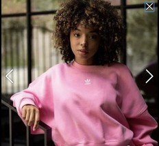 XS Adidas Women&#39;s Sweatshirt Adicolor Essentials Fleece Casual Pullover Sweater - £39.86 GBP