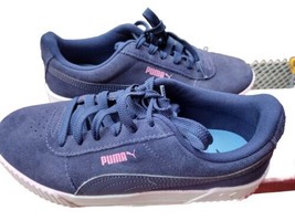 Puma Womens Carina Platform Blue Casual Shoes Sneakers Size 8 - £19.55 GBP