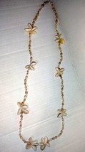 Vintage Shell Necklace Handmade Beach Tropic Vacation 34 inch - £7.47 GBP