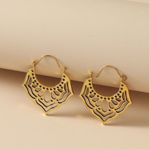 Indian Round Gold Plated Antique Chand Bali jhumki Jhumka Ring Earrings Set - £14.41 GBP