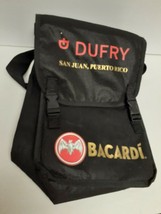Dufry Bacardi Black Messenger Bag Tote Wine Liquor Bottle Carrier - £15.93 GBP