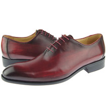 Luxury Falu Red Wholecut Balmoral Premium Leather Lace Up Handmade Formal Shoes - £118.22 GBP