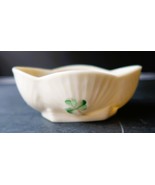 Vtg Belleek Shamrock Scallop Shell Salt Cellar 7th Mark 1980-&#39;92 - $375.23 MXN