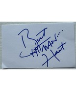 Bret &quot;Hitman&quot; Hart Autographed Signed 3x5 Index Card - $47.66 CAD