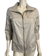 Coldwater Creek Tan 3/4 Sleeve Jacket Size M - €16,37 EUR