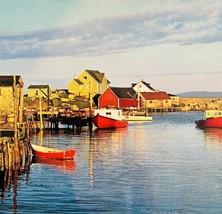 1970s Postcard Peggy&#39;s Cove Sunrise Nova Scotia Fishing Village Vintage E2B - $19.99