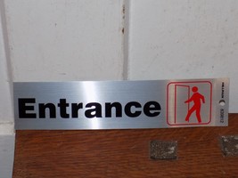 Vintage 8” x 2” Entrance Self Stick Sign NOS - $276.80 MXN