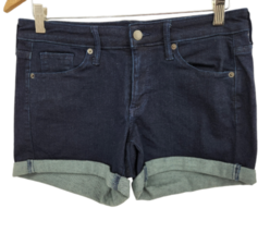 Universal Thread Denim Shorts Women&#39;s Size 6/28 Mid Rise, Cuffed, Pockets Dark - £13.57 GBP