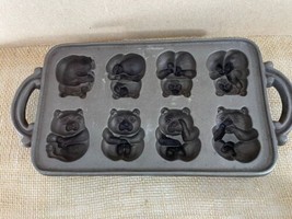 John Wright 1984 Classic Gourmet Vtg USA Made Cast Iron Teddy Bear Pan Mold - $28.71