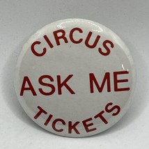 Zuhrah Shrine Circus Tickets Worker Masonic Shriner Freemason Pinback Bu... - £4.43 GBP