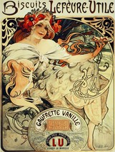 3010.Biscuit Chocolate French POSTER.Art Nouveau Goddess Girl.Room home decor - £13.52 GBP+