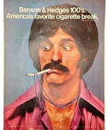 BENSON &amp; HEDGES 100&#39;S-America&#39;s Favorite Cigarette Break 1971 VTG Print Ad - £6.89 GBP