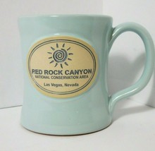 NEW Red Rock Canyon National Park Handthrown John Deneen Pottery Blue Mug 2018 - £38.32 GBP