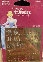 Disney Princess Alphabet Brass Stencil Plaid 46519 New - £6.72 GBP