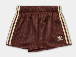 adidas Originals Pinstripe Satin Shorts Women&#39;s Lifestyle Pants AsiaFit ... - $68.73