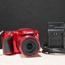 Canon PowerShot SX420 20 MP 42X Zoom Digital Camera - Red *TESTED* W Cha... - £89.29 GBP