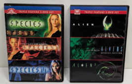 Lot of Alien &amp; Species 1-3 DVD Trilogy MGM Triple Feature Collection Packs - £14.21 GBP