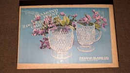 Vintage Indiana Glass Crystal Diamond Point Cream and Sugar Set - $24.74