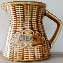 Vintage ~ Basket Weave ~ Kitchen ~ Ceramic Creamer ~ Japan - £17.93 GBP