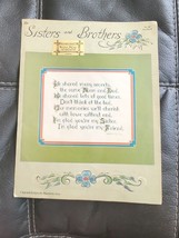 For Sisters and Brothers Charted Designs by Harriette Tew Crossstitch Pattern 79 - $8.54