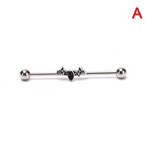 1pcs 14G Stainless Steel Industrial Barbell Helix Cartilage Tragus Earri... - £9.06 GBP