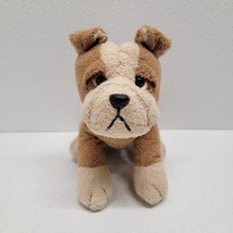 Russ Berrie Bullet Plush Bulldog Puppy Dog 9&quot; Beanbag Tan Stuffed Animal - £23.29 GBP