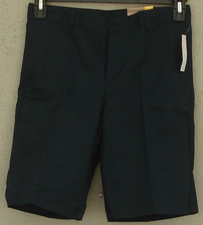 Dockers Flat Front Boys Dress Shorts - 29H - Adjustable Waist - Navy Blue - NEW - $19.79