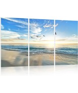 Acoustic Wall Panels Sound Absorbing Panels: Beach Nature Landscape, Set... - $129.95