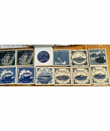 Lot of 12 Holland America Cruise Line Delft Blue Tile Tiles with COA &#39;S A - $109.23 CAD